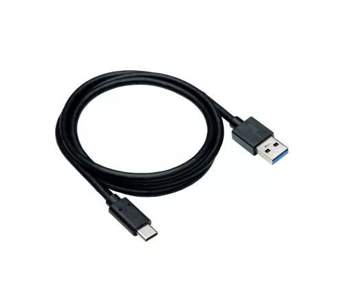 USB 3.1 C tipo kabelis - 3.0 A kištukas, 5Gb/s, 3A įkrovimas, juodas, 1,00 m, daugiasluoksnis maišelis